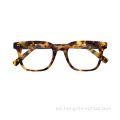 Nuevas gafas Caballeros especificaciones elegantes de acetato Marcos de acetato anteojos ópticos